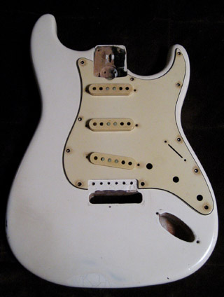 1973 Vintage Stratocaster Body Rare Custom Color Olympic White ..$699