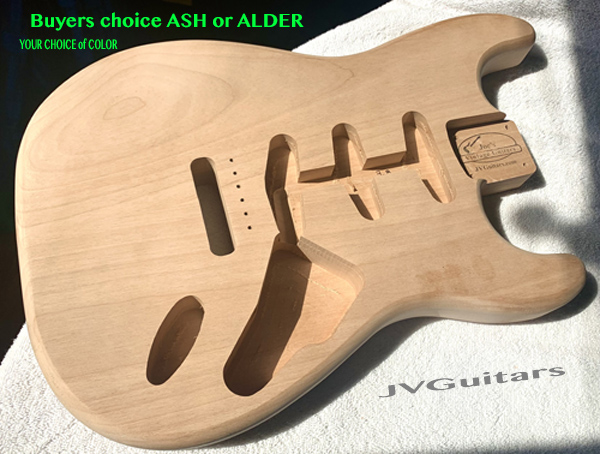 STRAT BODY Alder or ASH by Custom order your choice of wood and color 