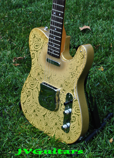  JVG 69-T Paisley Tele  lightly aged Custom Luthier built guitar  $2200